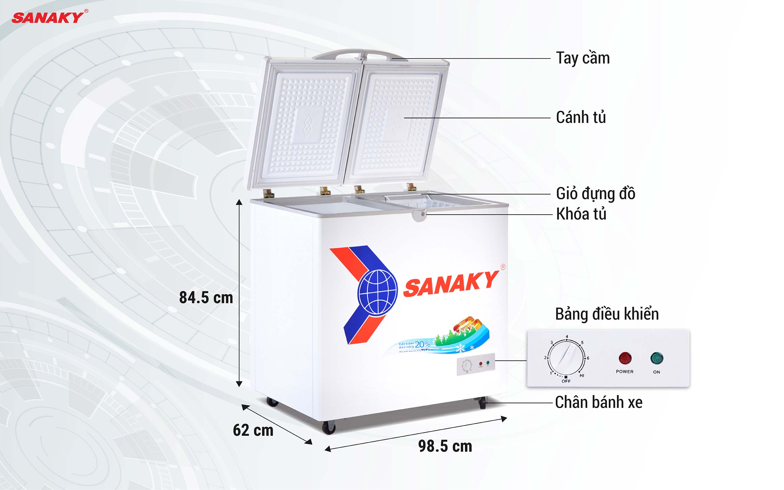Tủ Đông Sanaky VH-2599A1 250 lít