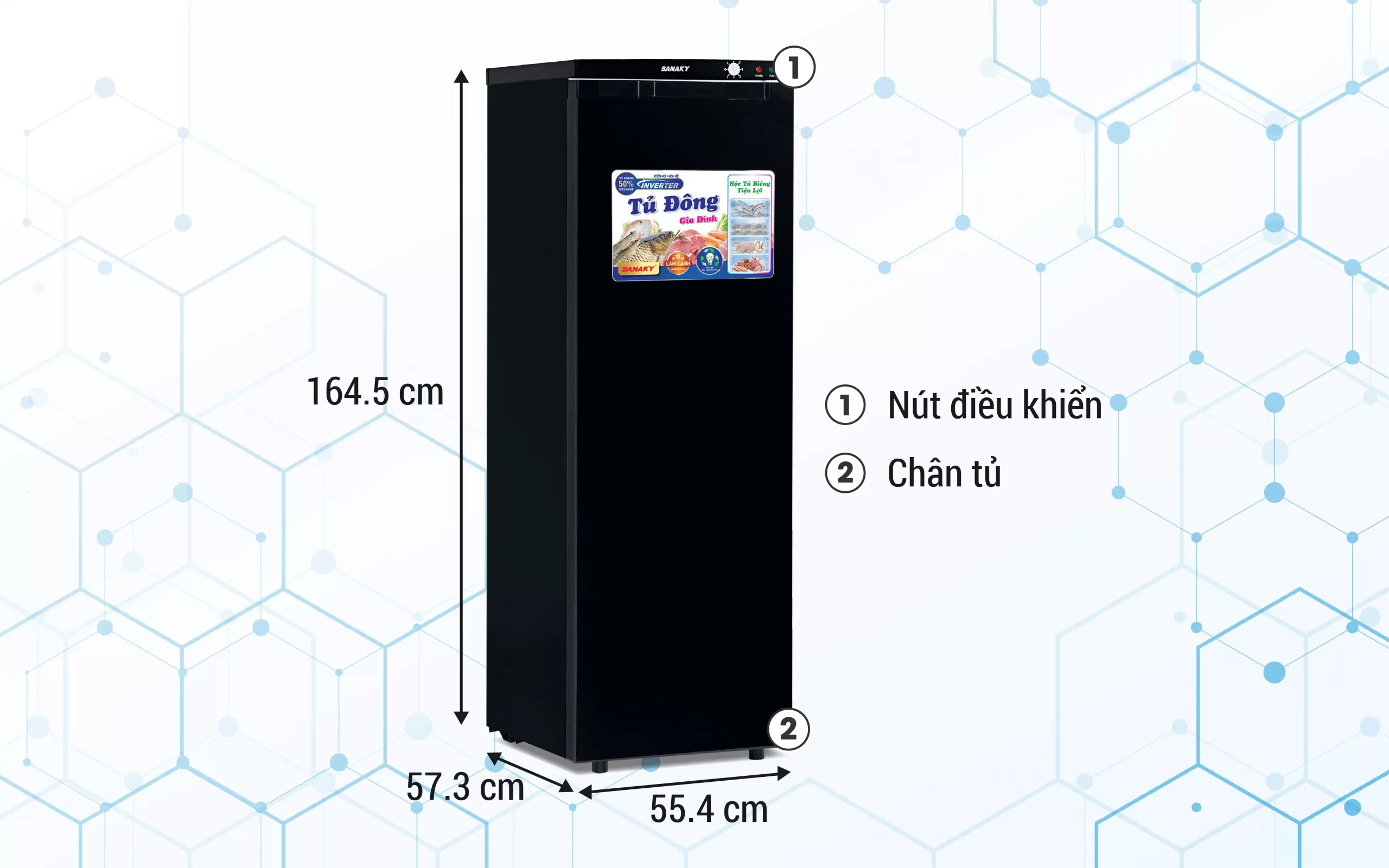 Tủ Đông Đứng Sanaky VH-230VD3 230 lít
