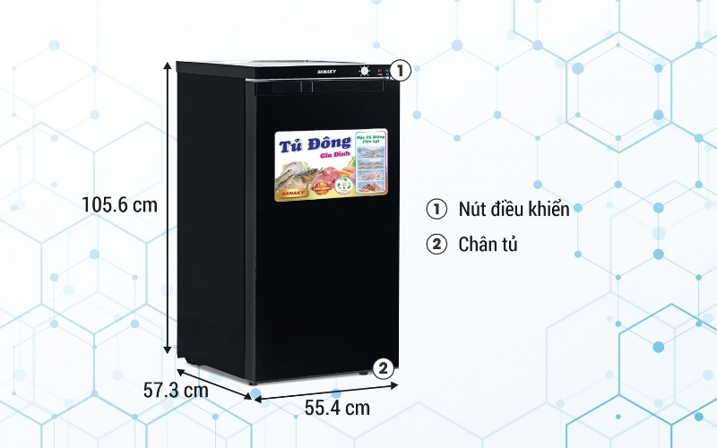 Tủ Đông Đứng Sanaky VH-160K 160 lít