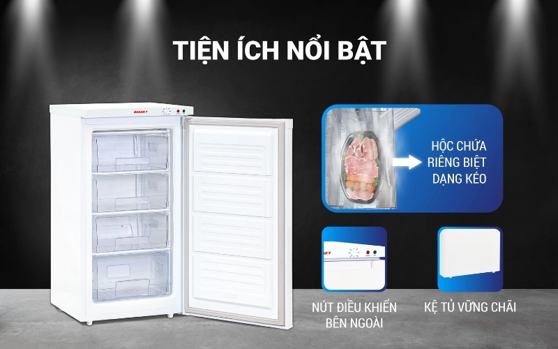 Tủ Đông Đứng Sanaky VH-160VD 160 lít
