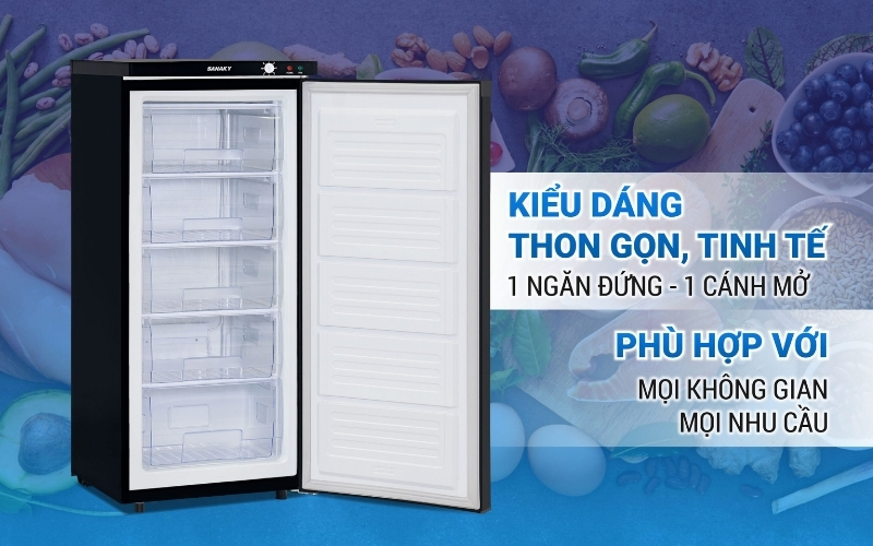 Tủ Đông Đứng Sanaky VH-180VD3 180 lít
