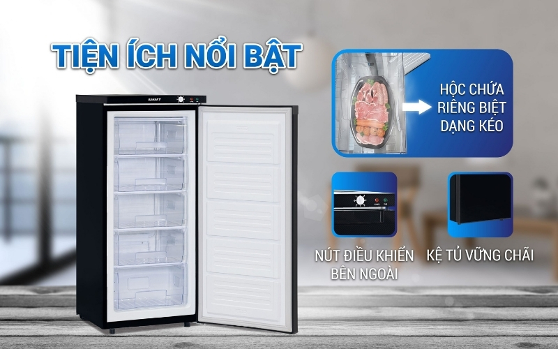 Tủ Đông Đứng Sanaky VH-180VD3 180 lít
