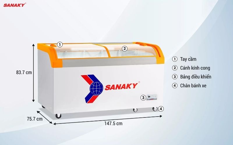 Tủ Đông Sanaky VH-899KA 800 lít 
