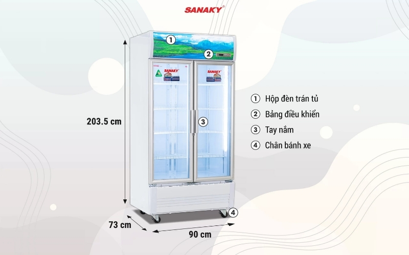 Tủ Mát Sanaky Inverter 800 Lít VH-8009HP3