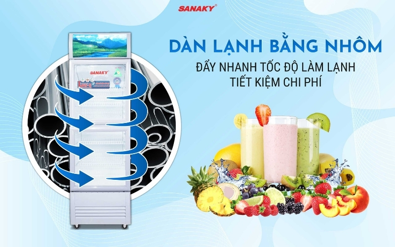 Tủ Mát Sanaky Inverter VH-218W3L 218 lít