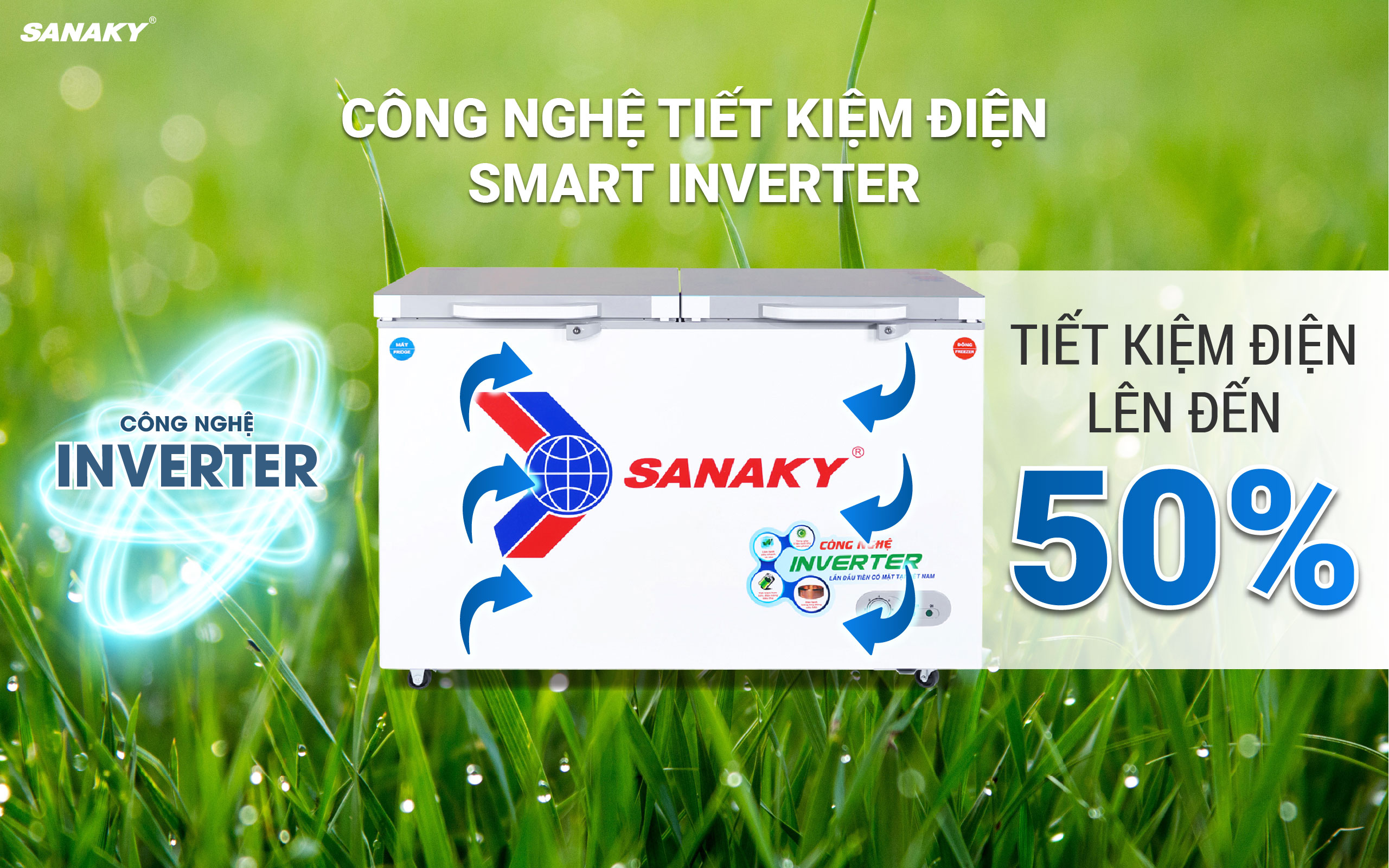 Tủ Đông Sanaky Inverter VH-4099W4K 400 lít
