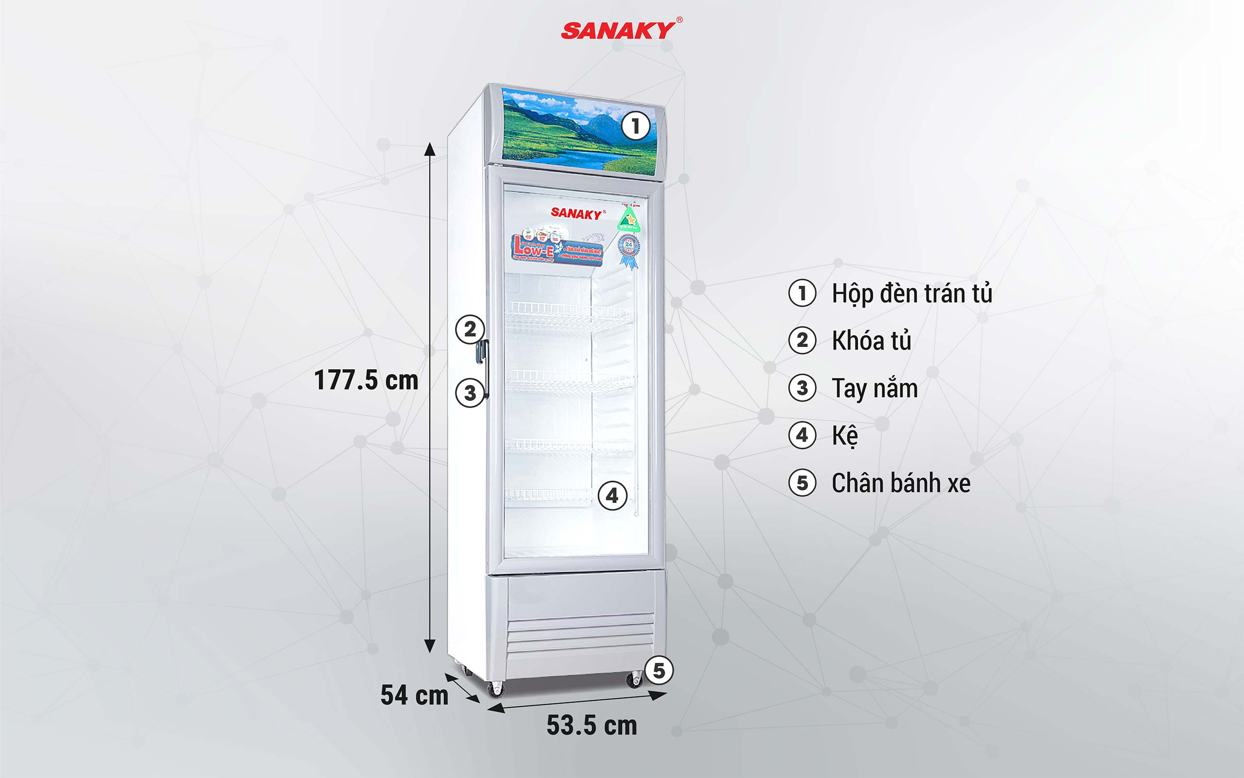 Tủ Mát Sanaky Inverter VH-258K3L 250 lít