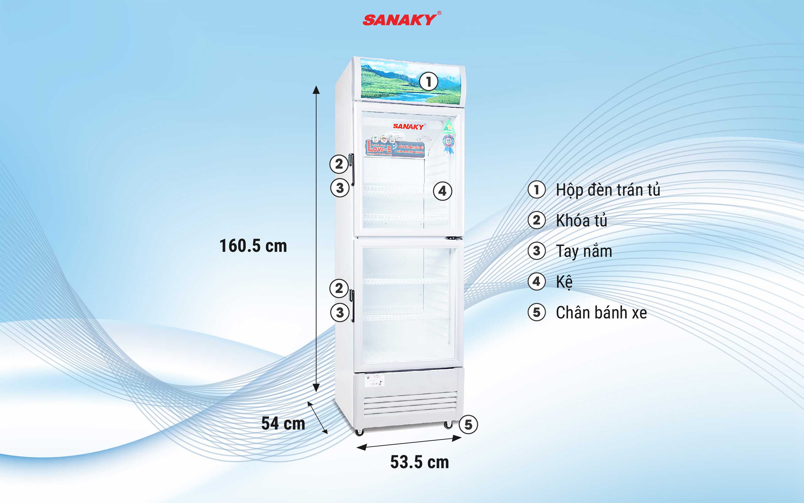 Tủ mát Sanaky VH-408WL 400 lít
