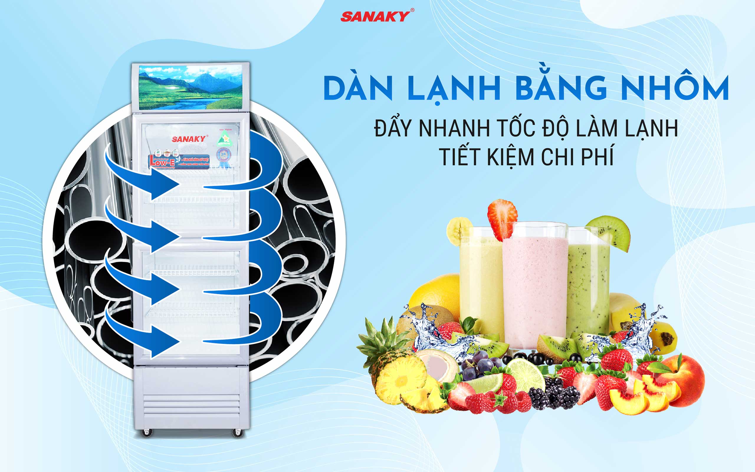 Tủ Mát Sanaky VH-358WL 350 lít
