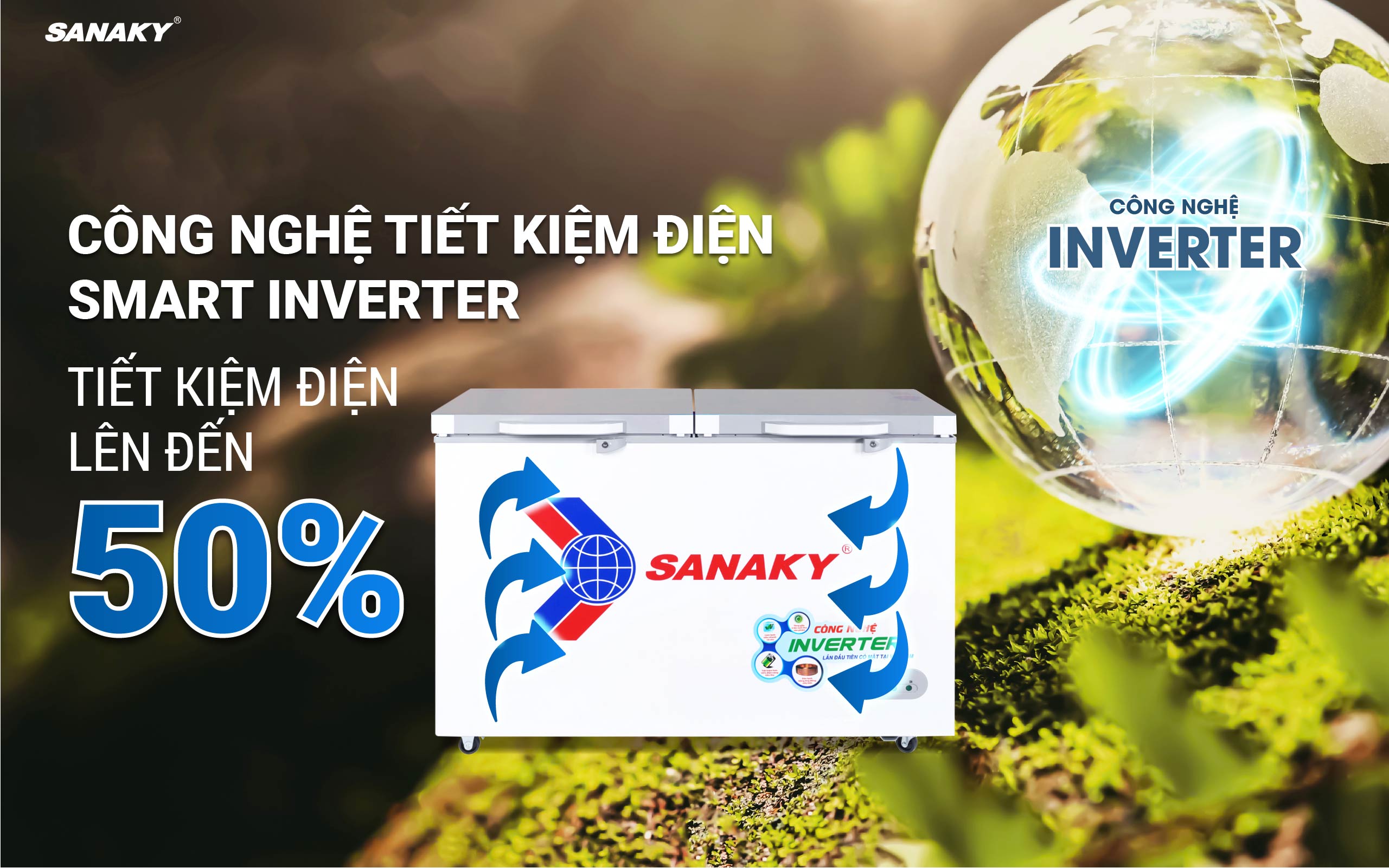Tủ Đông Sanaky Inverter 270 lít VH-3699A4K Tủ Đông Sanaky Inverter 270 lít VH-3699A4K