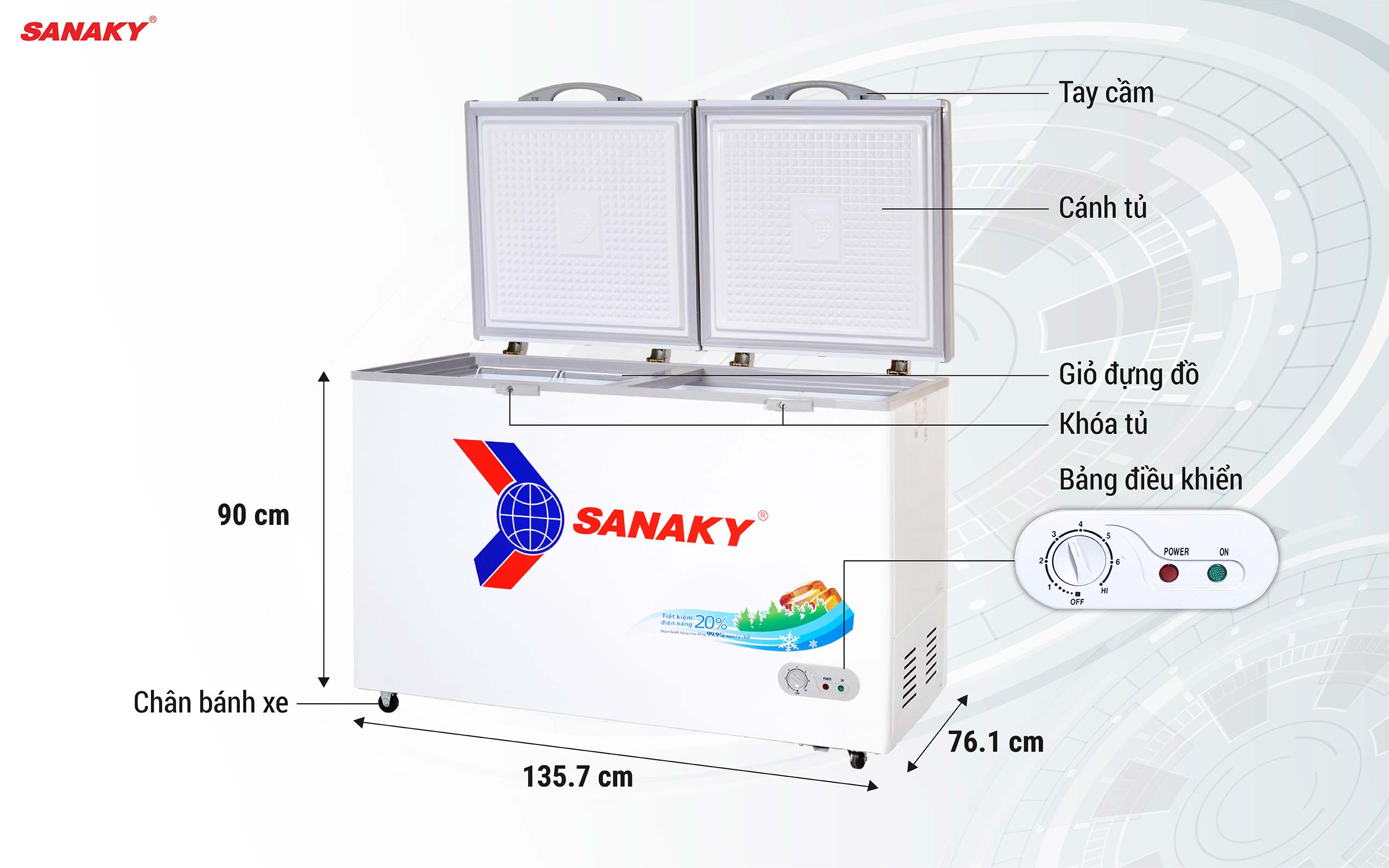 Tủ Đông Sanaky VH-5699HY 410 lít