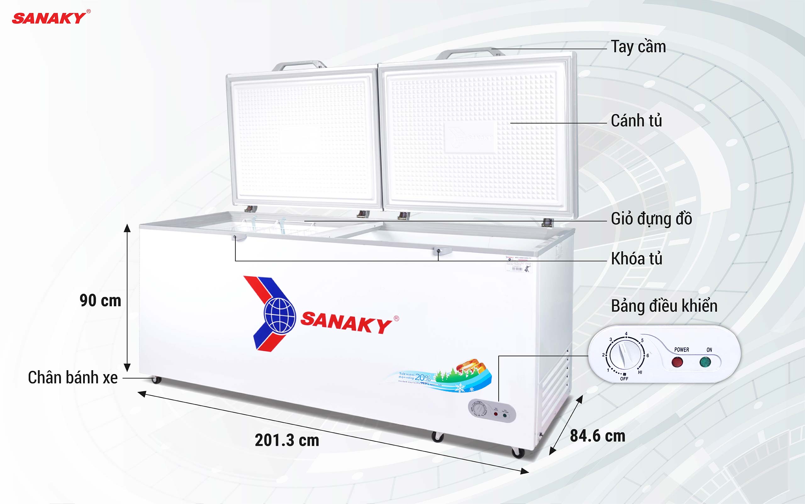 Tủ Đông Sanaky VH-8699HY 761 lít
